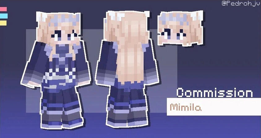 Long Hair Minecraft Skin